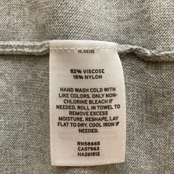 Two (2) Halogen cardigan sweaters three quarter sleeve grey/gray, navy - Picture 9 of 9